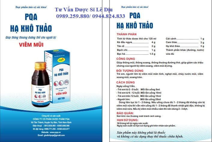 PQA hạ khô thảo 125ML - Ảnh 2