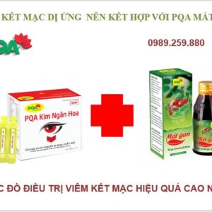 Kim Ngân Hoa + Mát Gan PQA Trị viêm kết mạc