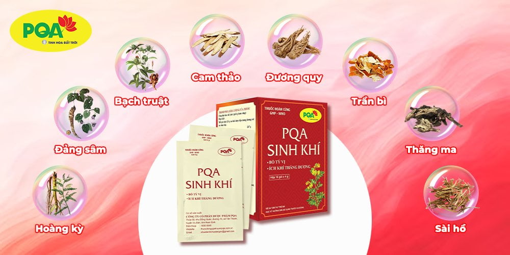 Công dụng của PQA Sinh khí