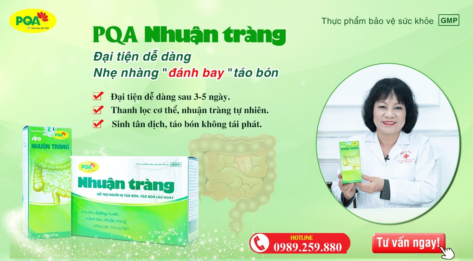 5 lý do nên chọn Nhuận Tràng PQA để hết táo bón