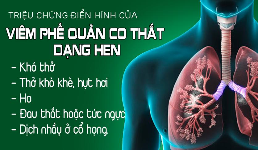 Nguyên nhân, triệu chứng và phòng ngừa bệnh Viêm phế quản co thắt